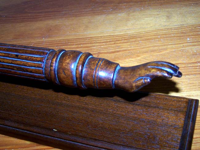 A Wonderful 19th century Sailor Carved Mahogany Tiller circa 1860 — image 5